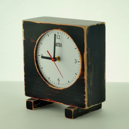 zegarek OldE RED POINt Clock Wood Studio