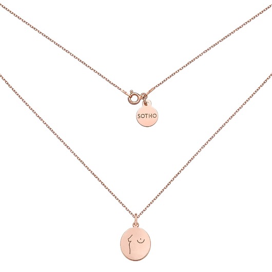 złote naszyjniki Medalion z różowego złota Body N1