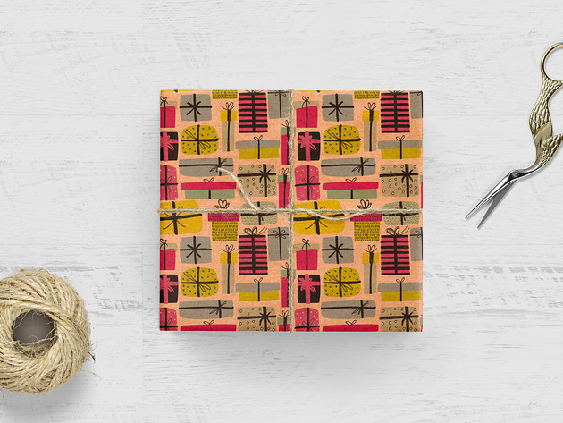 akcesoria różne papier do pakowania -  świeteczna paczka 206k