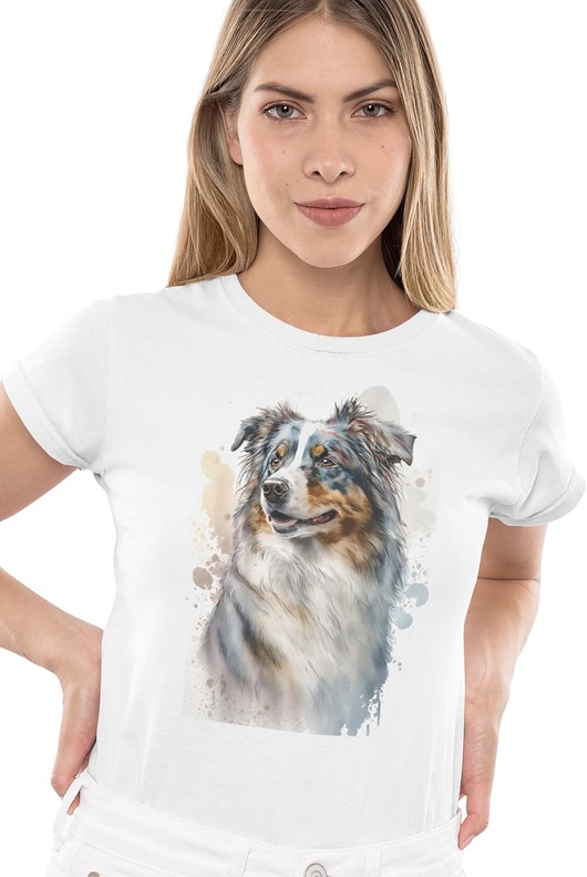t-shirt damskie Koszulka owczarek australijski pies rasy psów prezent