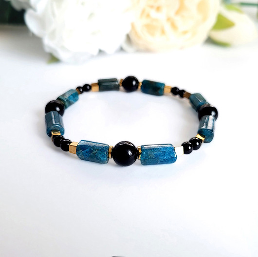 bransoletki z kamieni naturalnych Ochrona i pozytywne nastawienie- bransoletka z Obsydianem