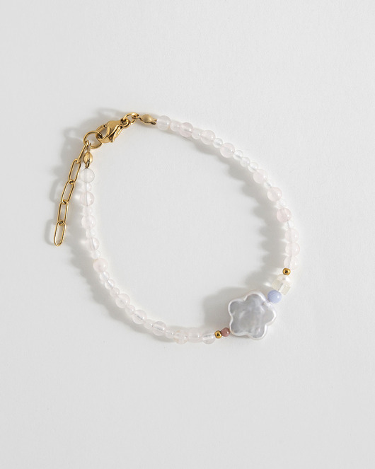 bransoletki z kamieni naturalnych Pastelowa bransoletka z kamieni naturalnych