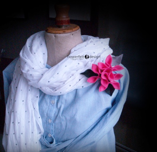 różowoczarna FlowerFelt Design