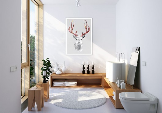 OBRAZ NA PŁÓTNIE - JELEŃ - 50x70cm LUdesign gallery