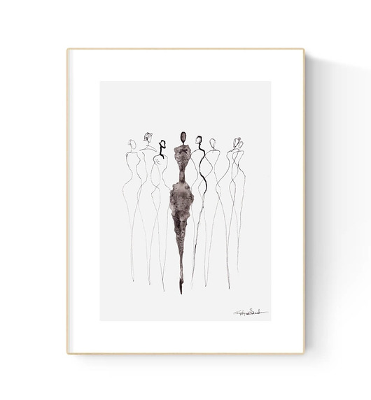 grafiki i ilustracje Obraz 21X30 malowany ręcznie na papierze