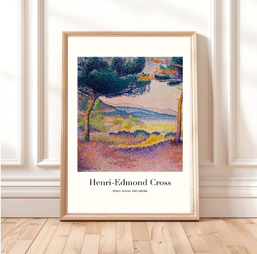 grafiki i ilustracje Henri Cross plakat, kolorowa dekoracja ścienna, krajobraz