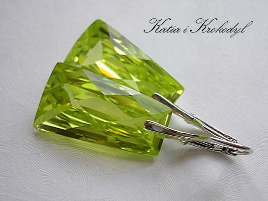 CYRKONIE - PERIDOTOWY TRAPEZOID Katia i krokodyl