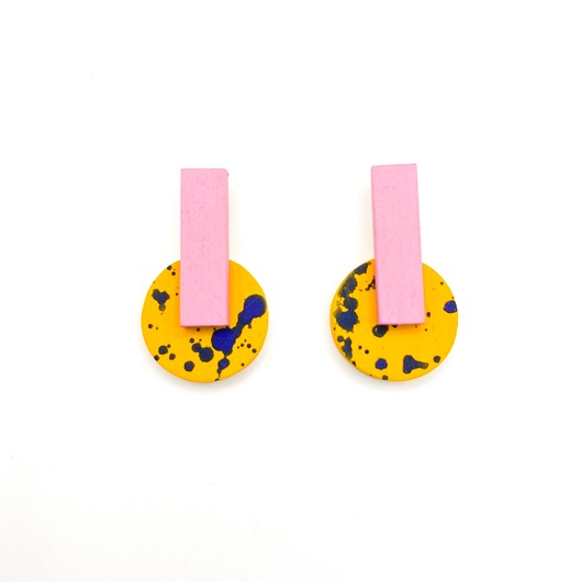kolczyki drewniane Kolczyki Plamki