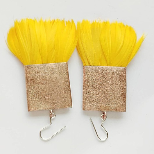 kolczyki z piórami PIÓRKO kolczyki