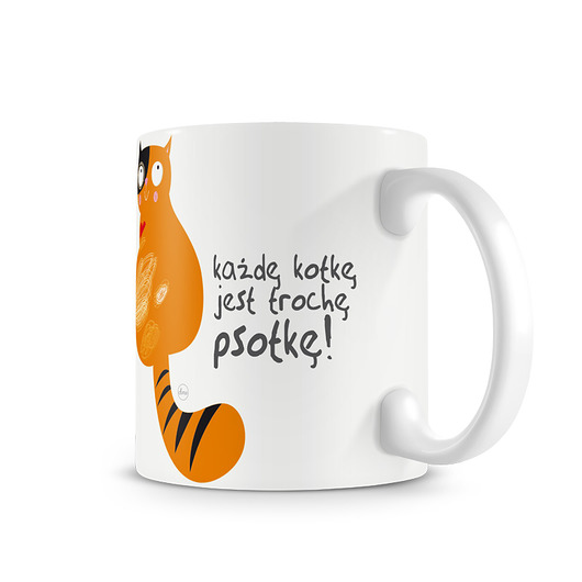 Kubek. każdę kotkę jest trochę psotkę! Love Life and Forest