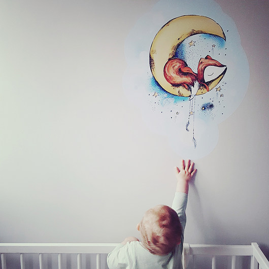 Naklejka ścienna Lisek Pookys world