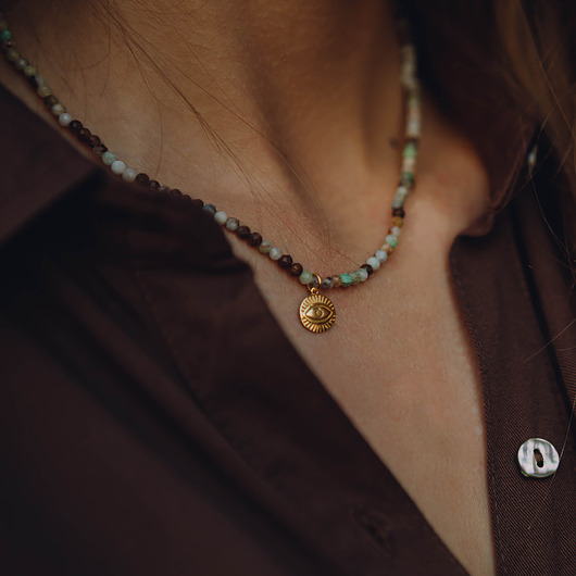 chokery Choker z jadeitu