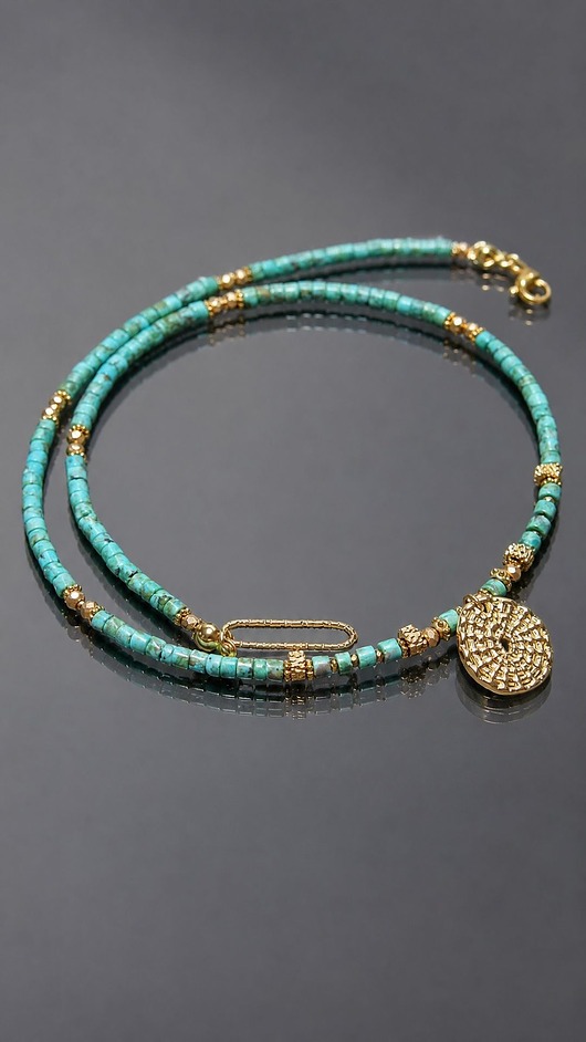 chokery Turkus vol. 47 /choker/ 14.06.26 - naszyjnik - Szlachetna kolekcja