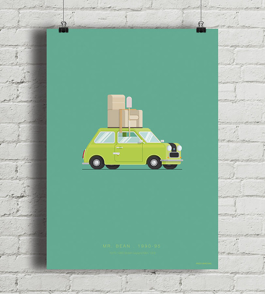 Plakat Mr. Bean - British Mini  minimalmill