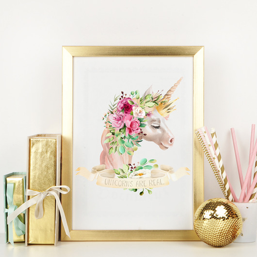 PLAKAT, OBRAZEK Jednorożec unicorn nr.11 Dekoracjan