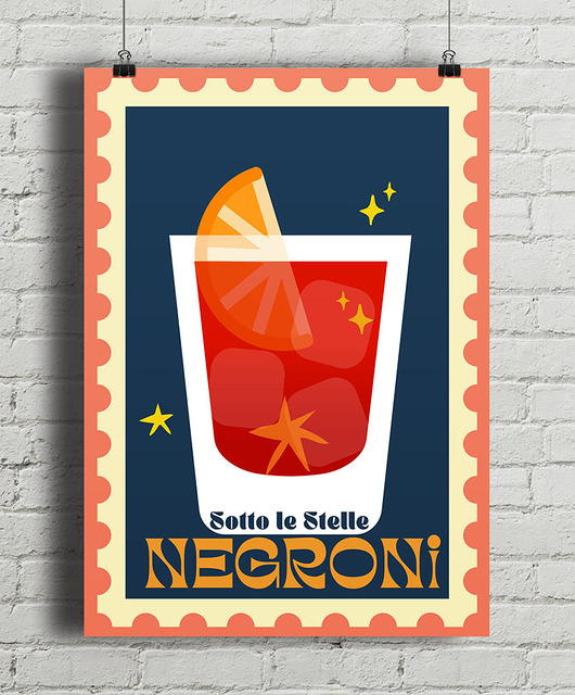 plakaty Plakat Negroni - fine art