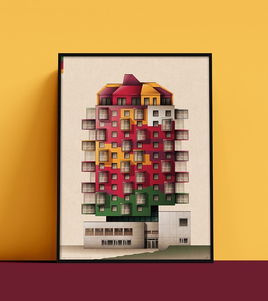 plakaty Plakat Ting 1, szwedzki blok mieszkalny