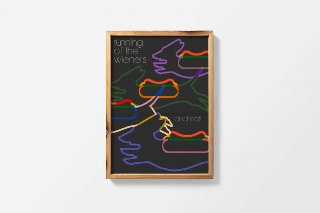 plakaty RUNNING OF THE WIENERS x print