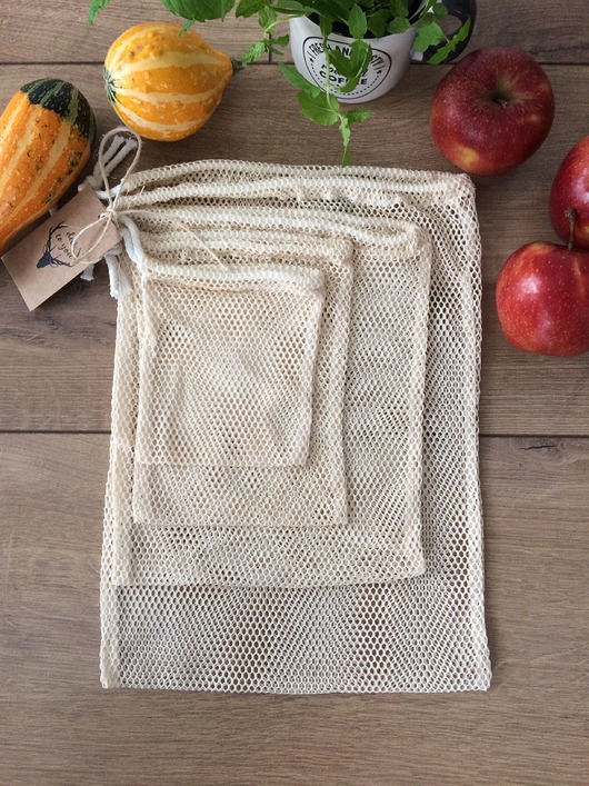 Woreczki bawełniane Zero Waste 4 szt komplet Deer to You