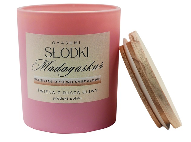 świeczniki i świece Świeca zapachowa z wosku oliwnego Słodki Madagaskar