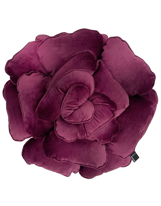 poduszki, poszewki - różne Mała Poduszka kwiatowa Roxanne velvet bordowa
