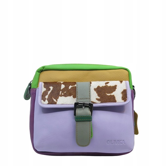 torby na ramię Torebka listonoszka unikatowa skórzana skóra naturalna pojemna OLIVKA