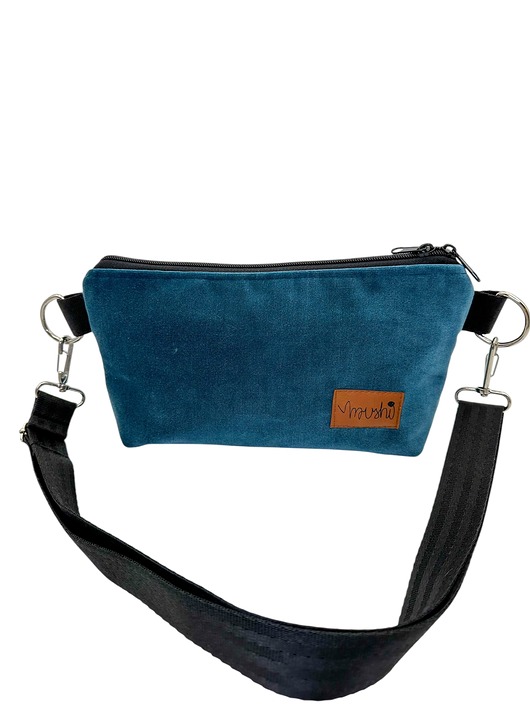 torebki mini Torebka "Turkus" welur jak aksamit