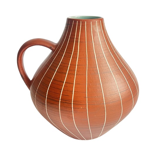 wazony Ceramiczny wazon z uchem Gramann Keramik, Niemcy, lata 70.