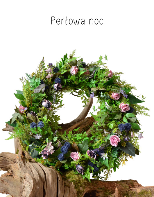 wianki Wianek wiosenny kwiatowy 'Perłowa noc'