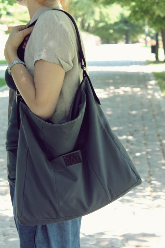 Gray Cotton & Leather MAY