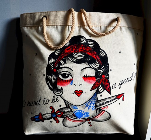 Traditional tattoo bag,eco,zakupy MadMoiselle Hooch