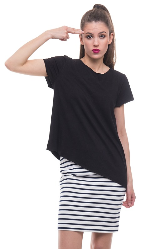 #MISS T-shirt Curve Look Miss Trouble