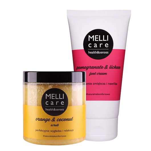 peelingi do dłoni i stóp MELLI care DUET Scrub 320 g + Krem do stóp duży 150 ml