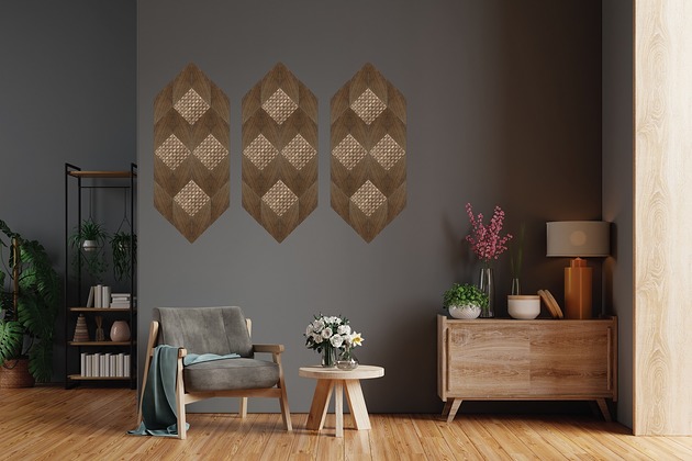 kafle i panele Drewniana dekoracja ścienna TRIBAL Drewniany Panel