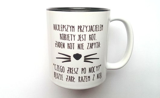 KUBEK Przyjaciel z CZARNYM WNĘTRZEM FarrowDesign
