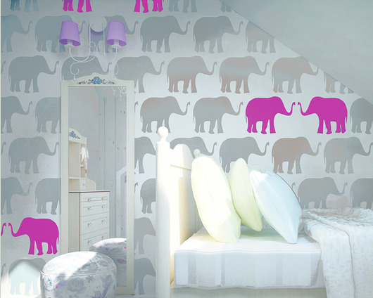 Tapeta dziecięca Elephants Grey Humpty Dumpty Room Decoration