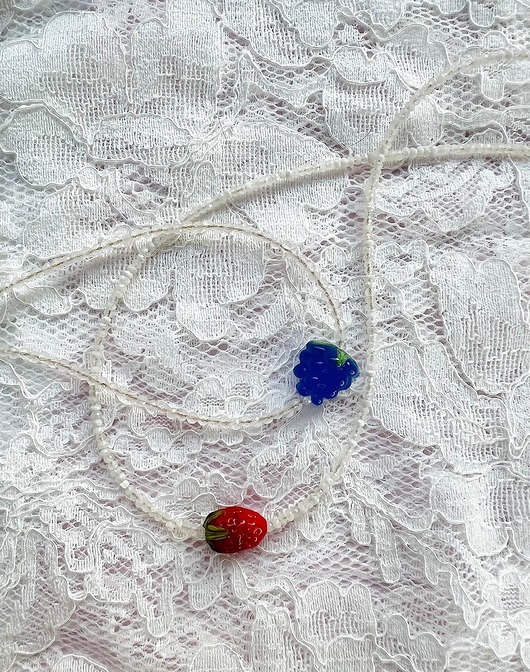 chokery Naszyjnik Choker Poziomka