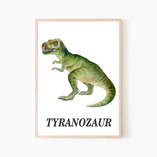 obrazy i plakaty do pokoju dziecięcego Plakat obrazek TYRANOZAUR