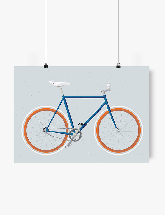 Plakat rower OSTRE KOŁO 50x70cm plakaty rowerowe