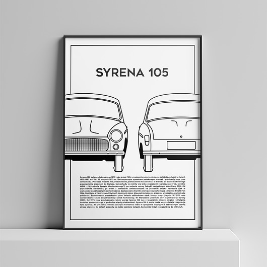 plakaty Plakat Polska Motoryzacja - Syrena 105