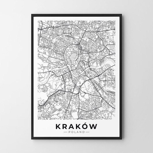 plakaty Plakat Mapa Krakowa