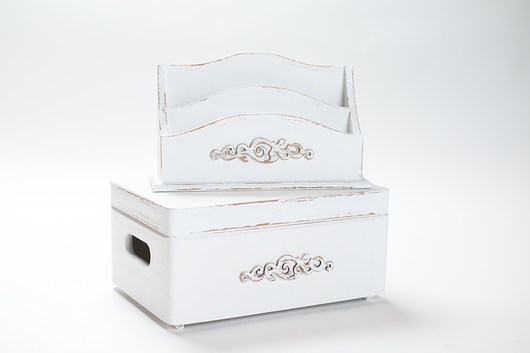 Kufer oraz listownik w stylu shabby chic ScandiArt Studio