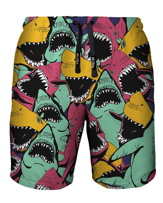 spodnie męskie Shorty Kąpielowe Męskie DR.CROW Angry Sharks