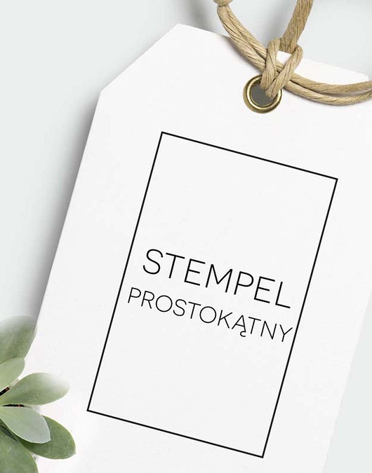 stemple Stempel z logo prostokątny