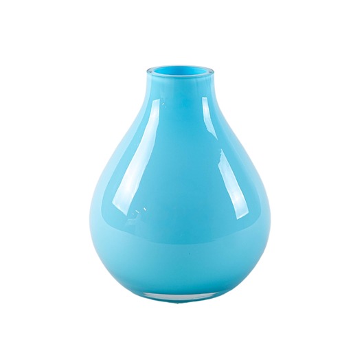 wazony Wazon szklany błękitny, duński design, lata 70, produkcja: Dania