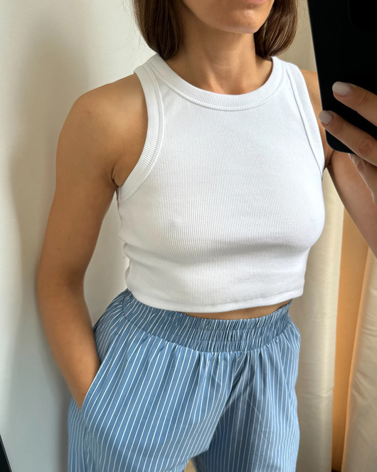 t-shirt damskie Tank top white