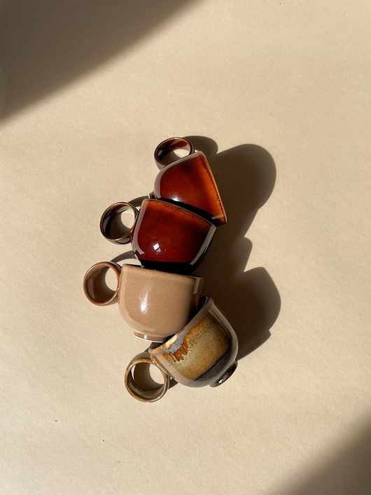 kubki i filiżanki Filiżanka espresso 60ml (miodowa) retro vintage