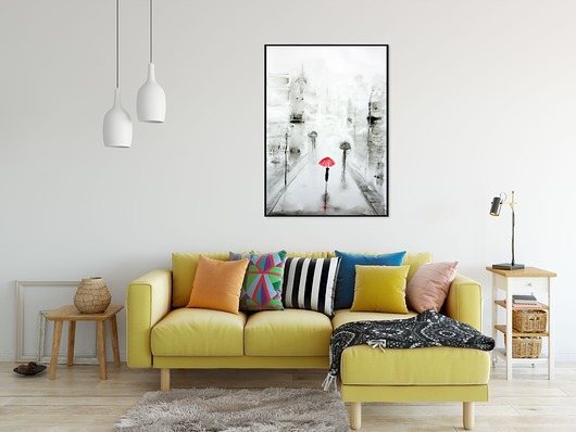  obraz ręcznie malowany 70x100, romantyczny Krystyna Siwek Art