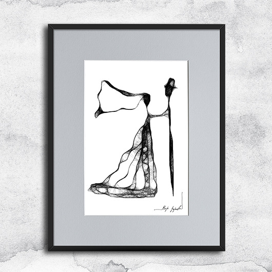 grafiki i ilustracje Grafika z ramą - 94 - ślubna para