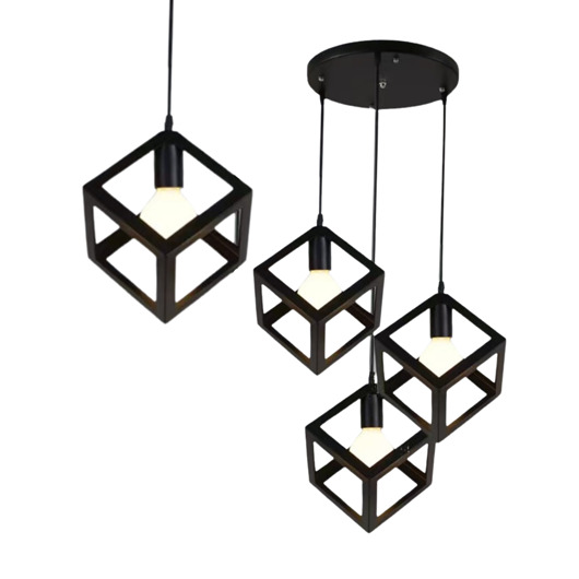 lampy wiszące Lampa wisząca zwis żyrandol lampa na sufit czarna LED E27